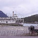 Rare photo of the Tutshi at Carcross in 1969.  This boat was destroyed by fire in July of 1990.  I have a series of photography documenting the Whitehorse area in 1969.  Note the stage coach