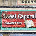 Mural from the 1940's.  Sweet Caporal's were produced for the Canadian market for nearly 125 years.  They were only recently discontinued in 2011.